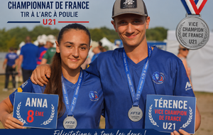 Vice-champion de France jeune U18/21 Arc à poulie