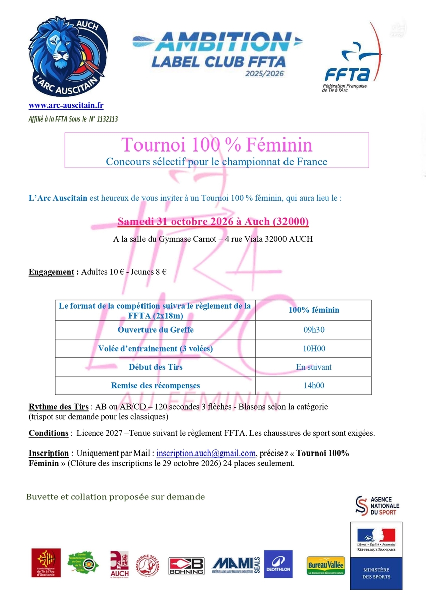 Concours salle 100% Féminin